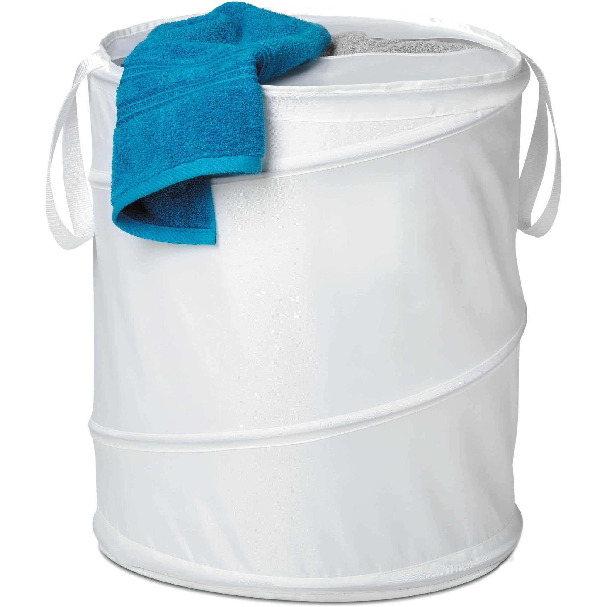 Honey Can Do Breathable Large Nylon Pop Up Hamper White