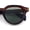Brown - Green, variant on Round Horn Rim Sunglasses Retro Hipster Vintage Keyhole Bridge / Slate - Beige