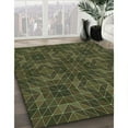 thumbnail image 3 of Ahgly Company Machine Washable Indoor Round Transitional Olive Drab Green Area Rugs, 8' Round, 3 of 7