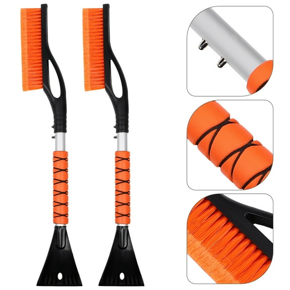 Raindrops Heavy Duty Car Ice Scraper for Windshield Efficient Snow and Frost Removal Portable ABS PP Multi Color 2pcs