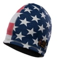 thumbnail image 3 of Flame Resistant FR Reversible Beanie Caps - US Flag / Light Grey - 100%C - 16 oz - Small, 3 of 4