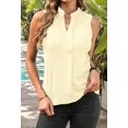 thumbnail image 3 of Women'S Solid Color V-Neck Sleeveless Top Creamy White S, 3 of 5