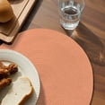 thumbnail image 3 of Pure Tangerine Round Placemats Set of 6 for Dinning Tables, Heat-proof Braided Table Mats 13 Inch, Simple Solid Color Washable Place Mat for Kitchen Restaurant Party Decor Supplies Table Setting, 3 of 9