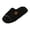 Black, variant on XFeng Women’s Open Toe Fuzzy Slide Slippers, Solid Faux Fur Soft Plush House Slippers, Non‑Slip Indoor Bedroom Slippers