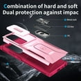 thumbnail image 4 of Dteck for Samsung Galaxy S24 Ultra Case with Slide Camera Cover,Magnetic Rotated Kickstand Rubber Case Hard PC Camera Protection Military Grade Shockproof Heavy Duty Protective Cover,Pink, 4 of 8