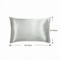thumbnail image 6 of Unique Bargains 4 Pack Satin Pillowcases with Envelope Closure Silver Standard, 6 of 7