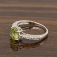 thumbnail image 4 of Mooneye 1.5 Ct Oval Cut Peridot 925 Sterling Silver Solitaire Side Accents Women Wedding Ring, 4 of 7