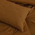 thumbnail image 4 of Chezmoi Collection 10-Piece Bed in a Bag Comforter Set, Pintuck Design, All Season Soft Microfiber Bedding with Sheets, Pillow Shams & Decorative Pillow, Spice Orange, King, 4 of 9
