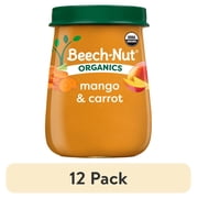 (12 pack) Beech-Nut Organics Stage 2 Organic Baby Food, Mango & Carrot, 4oz Jar