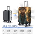 thumbnail image 4 of Kdxio Sunflower Meditating Cat Pattern Luggage Cover for Travel,Elastic and Durable,Fits 18-32 Inch,Anti-Scratch Suitcase Protector-No luggage included, 4 of 5