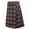 Red, variant on YDOJG Men Casual Sport Pants Fashion Scottish Style Plaid Contrast Color Pocket Pleated Skirt