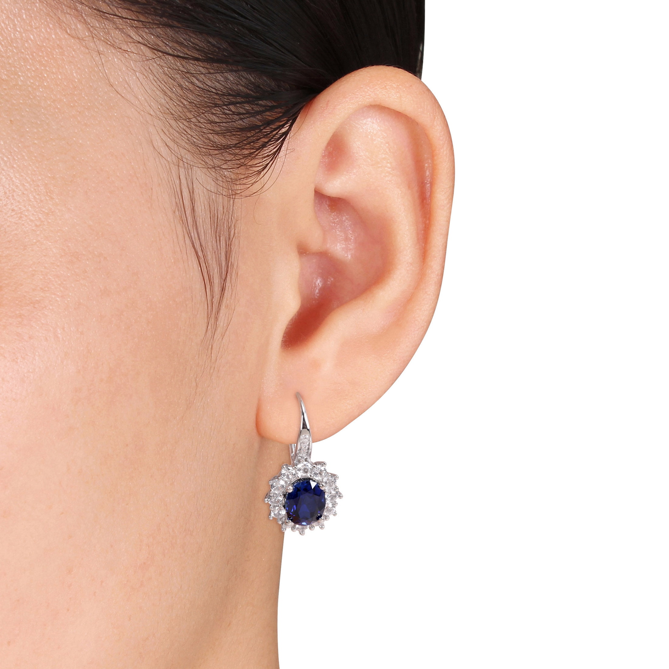 Everly Women's Created Sapphire Sterling Silver Jewelry Set