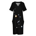 thumbnail image 3 of Vestido largo de tela Orion con bolsillo, vestidos de cóctel informales, vestido de lujo para mujer, 3 of 6