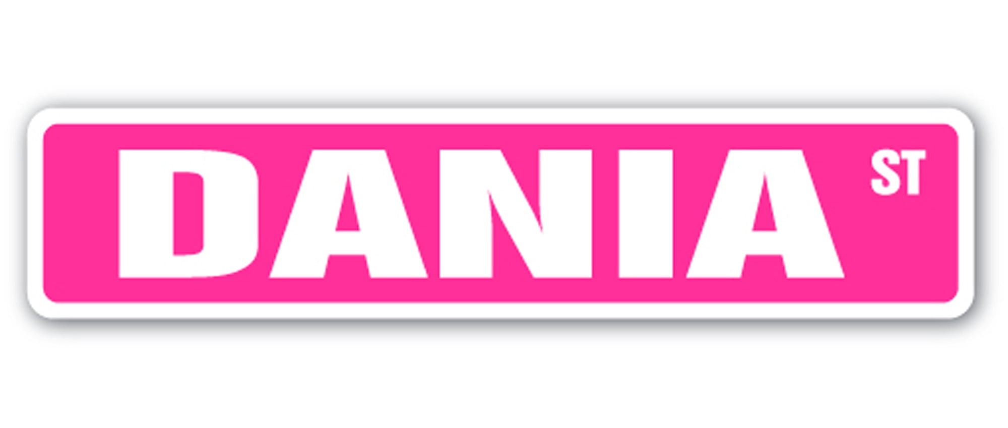 DANIA Street Sign Childrens Name Room Decal Indoor//Outdoor