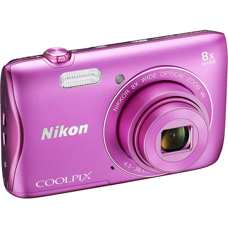 Nikon Coolpix S3700 20.1 Megapixel Compact Camera, Pink - Walmart.com