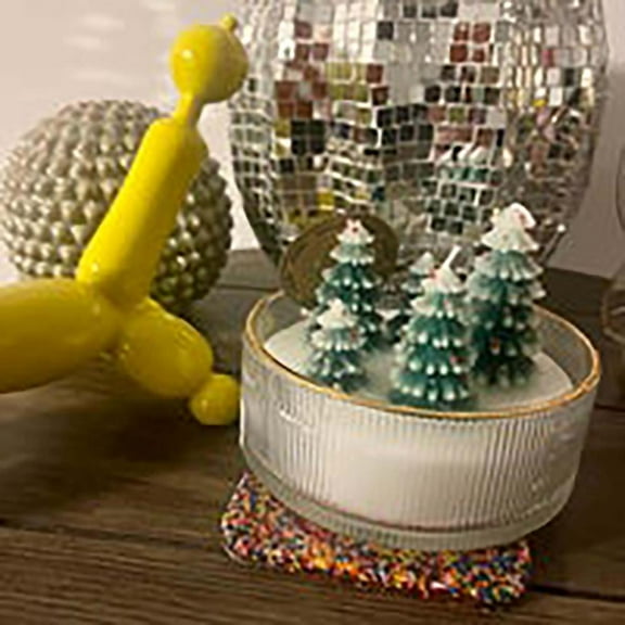 Outoloxit Christmas Tree Scented Candle Winter Forest Fir Holiday Decor Gift for Home Christmas Decorations Festive Aroma