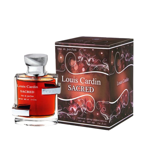 Louis Cardin Sacred Eau de Parfum pour Femmes 100 ml, 3,4 Fl Oz / Fragrance Forte et Longue Tenue pour Filles - avec des Notes de Cardamome, de Safran et de Patchouli / Cadeau Parfait pour Elle, Épouse, Petite Amie