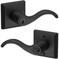 thumbnail image 2 of Baldwin En.Cur.R.Tsr Curve Right Handed Single Cylinder Keyed Entry Door Lever - Brass, 2 of 2