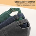 thumbnail image 3 of Bocaoying 3 Pcs Washed Cotton Baseball Caps for Men Women, Breathable Retro Adjustable Dad Hats with Crown, Curved Brim Ball Caps for Running, Outdoor, Daily Casual Wear, Grey/Blue/Green, 3 of 7