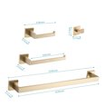 thumbnail image 2 of 8 Piece Bathroom Hardware Set, Bathroom Accessories Set Includes Towel Bar, Toilet Paper Holder, Robe Hook, Stainless Steel Wall Mounted Bathroom Towel Rack Set, Gold, 2 of 9