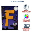 thumbnail image 5 of America Forever Monogram Halloween Bat Garden Flag 12.5 x 18 inches Letter F Double Sided Small Flags for Outside, Holiday Party Yard Outdoor Halloween Horror Nights Flag, 5 of 7