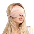 thumbnail image 2 of Mascarilla para dormir 100% 3D de seda natural, máscara para dormir, máscara para ojos, máscara de sombra, parche suave portátil, 20 unidades Feliz Sencillez, 2 of 5
