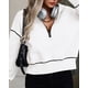 thumbnail image 5 of Sudadera PRETTYGARDEN 2025 Otoño Cropped Half Zip Hoodie M Blanca, 5 of 8