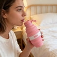 thumbnail image 6 of Topukaiba Foldable Silicone Cup Portable Collapsible Water Bottle With Lid For Camping, Hiking & Gym Pink Free Size, 6 of 6