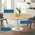 thumbnail image 6 of Modway Lippa 60" Round Modern Wood/Metal Dining Table in Natural/White, 6 of 6