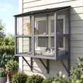 thumbnail image 2 of PawHut Catio Outdoor Cat Enclosure Window Box 51.2"L, Grey, 2 of 10