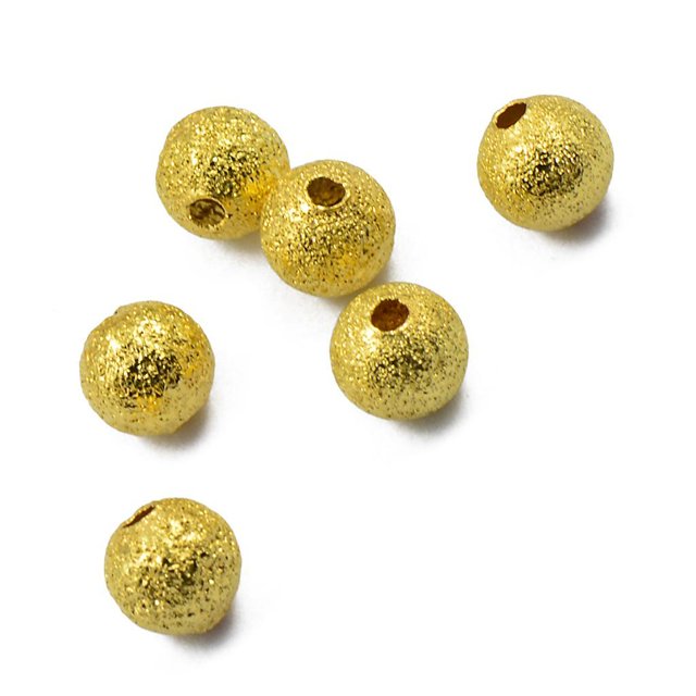 espaciadoras pieza de 50 Piezas de Espaciadoras de de Latón Chapadas en Oro con Hallazgos de 6 Mm