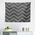 thumbnail image 1 of Grey Tapestry, Abstract Art with Stripes and Hexagons Geometrical Irregular Design Illustration, Fabric Wall Hanging Decor for Bedroom Living Room Dorm, 2 Sizes, Dark Grey White, by Ambesonne, 1 of 1