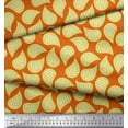 thumbnail image 3 of Soimoi Orange Cotton Duck Fabric Artistic Leaves Print Fabric by Yard 56 Inch Wide, 3 of 3