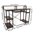 thumbnail image 6 of Gaming Desk 47 Inch Computer Desk with Storage Shelves and Monitor Stand, Study Table for Home Office, Small Space Bedroom, 6 of 10
