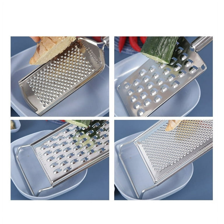 Stainless Steel Cheese Grater & Vegetable Chopper Stainless Steel Vegetable  Slicer For Modern Vegetable Potato Carrot Bent Feet Large Hole 