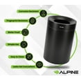 thumbnail image 4 of Alpine Indoor Commercial Trash Can with Lid - 50 Gallon Heavy Duty Stainless Steel Garbage Can, Large Open Top Round Garbage Can, Perfect for Office, Bathroom, and High Traffic Areas (Black), 4 of 7