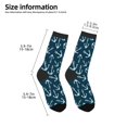 thumbnail image 2 of Kids Girls Boys Socks - anchor navyblue print Comfort Breathable Crew Socks for Boys Girls Kids, Soft Athletic Running Socks for Boys Socks 6-10 Years Old, 2 of 6