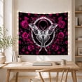 thumbnail image 5 of Gothic Moth with Roses in Thorny Wreath, Romantic Gothic for Dark Art Lovers, Decorative Wall Art, Halloween Gift Tapestry Wall Hanging for Bedroom and Living Room, 5 of 7