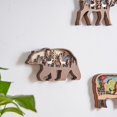 thumbnail image 5 of Figuras y estatuas de animales del bosque de madera para decoración del hogar, esculturas de arte de pared de oso estético 3D para decoración de mesa central de sala de estar, rúst, 5 of 5