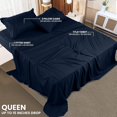 thumbnail image 2 of King Bed Sheet Set Piece Bedding Soft Brushed Microfiber Fabric Shrinkage & Fade Easy Care (), 2 of 7