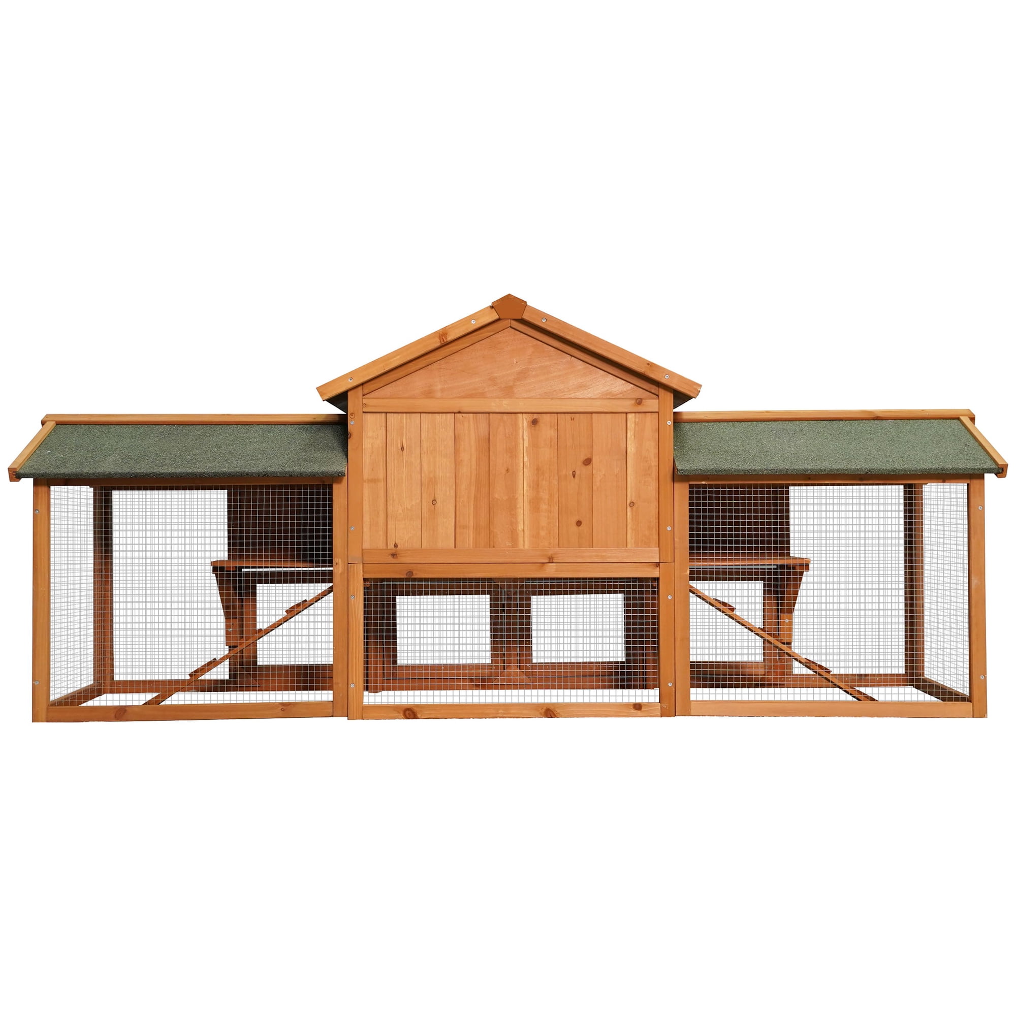 GUTALOR 79.5" Extra Large Bunny Cage with 2 Runs - Two-Tier Small Animal Habitats for Guinea Pigs, Hamsters - Removable Tray, Waterproof Roof - Pet Supplies Cottage Poultry Pen Enclosure