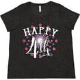 thumbnail image 3 of Inktastic Happy 4th- Fourth of July Firework Women's Plus Size T-Shirt, 3 of 5