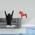 thumbnail image 2 of Escultura De Estatua Con Gesto De Mano De Roca, Artesanía Creativa Para Dedos Para Decoración De Apartamentos, Dormitorios Y Restaurantes, Adorno De Caballo Dala Sueco, Figura De Animal, 2 of 8