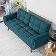 thumbnail image 5 of Gewnee Mid-Century Modern Green Sofa - Solid Eucalyptus Wood Frame, 500 lbs Capacity, S-Shaped Springs for Apartments, Living Rooms, Studies, 5 of 16