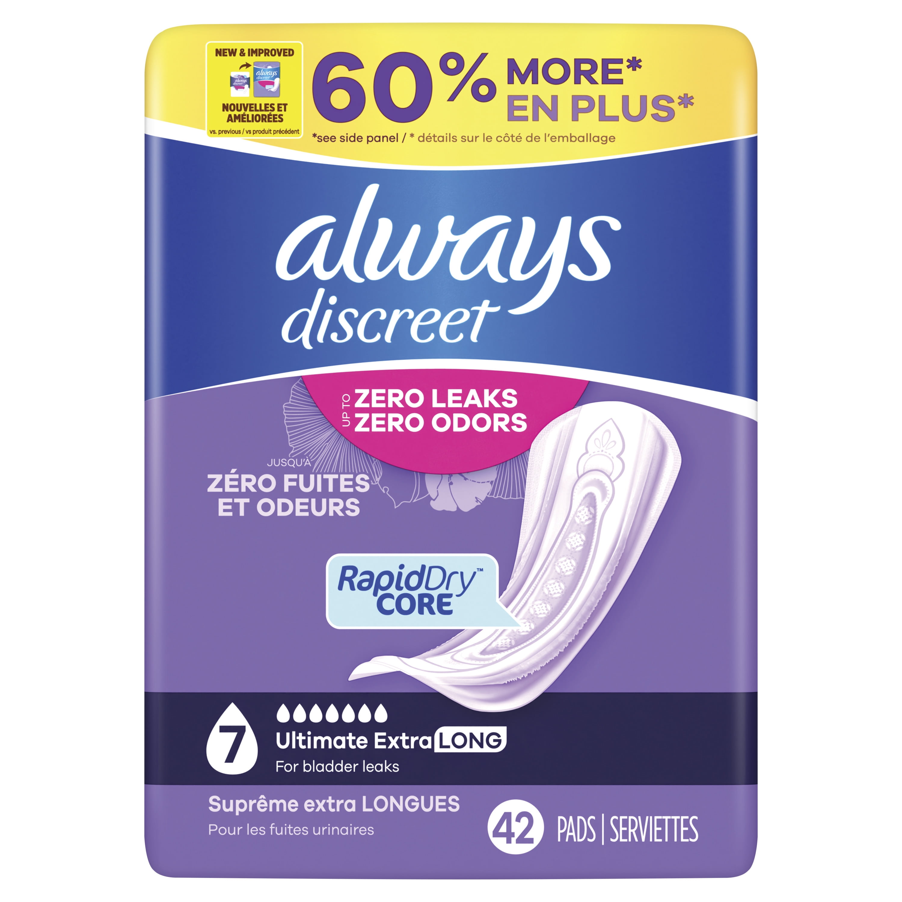 Always Discreet Incontinence Pads Plus Ultimate Night X12, Toiletries