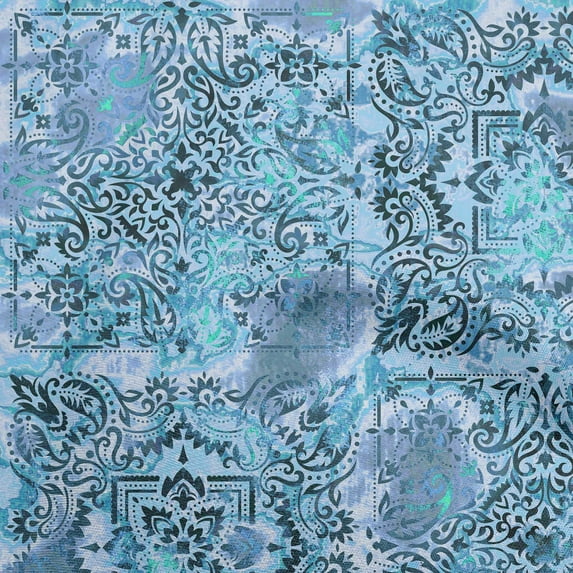 oneOone Georgette Viscose Light Blue Fabric Asian Sewing Craft Projects Fabric Prints By Yard 42 Inch Wide