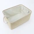 thumbnail image 3 of Unique Bargains Fabric Storage Cube Storage Bin Storage Basket Beige 14*10*7in, 3 of 7
