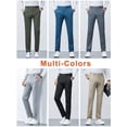 thumbnail image 2 of New Summer Men Long Pants Breathable Stretched Spandex Nylon Slim Thin Chinos Male Business Formal Straight Suit Trousers, 2 of 6