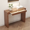 thumbnail image 3 of Elegant Dark Wood Grain Bar Table-50 Inches Long, a Practical Choice for Modern Homes.Dark Wood Grain Texture Sticker,Equipped With Two Drawers.Serving As A Bar Table Or A Desk., 3 of 9