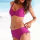 thumbnail image 2 of Women Swimsuit 2 Piece Pure Color Swimwear Tie Side Bath Swim Suit for Beach Pool Red L, 2 of 5